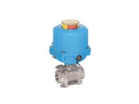 Кран шаровый-ZA, DN25, с приводом-NE03 нерж. сталь/PTFE-FKM, 230V 50Hz, время. сраб. 12сек