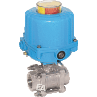 Кран шаровый-ZA/HT, 3/4", с приводом-NE03 нерж. сталь/PTFE-FKM, 230V 50Hz, врем