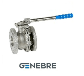 Кран шаровый Genebre 2529 корпус: CF8M / CF8M / PTFE, полнопроходной, фланец / фланец, рычаг (PN 40, DN 125, 2529 13 125)