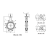 205LE R Затвор дисковый Lug Xurox PN16 GGG40.5/1.4408/EPDM Тмакс=+120оС редуктор