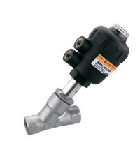 Клапан отсечной с пневмоприводом EMCP-15-50AS2/Dn15, Рn16, нерж.сталь, НЗ, резьба/резьба