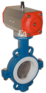 Кран шаровый-PD, 3/4", с приводом-ED, DW43 нерж. сталь/PTFEL-резьба,двойного действия ZZ1454582-30000