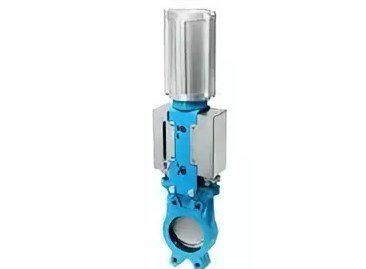 Затвор шиберный (задвижка) VZKA-PW-DN100-CP, DN100, PN10 с пневмоприводом