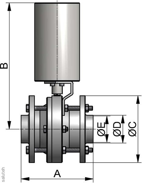 693000403820  Клапан шаровый  ZF DN 40 316L BL. PAMS1 LF PTFE/FEP