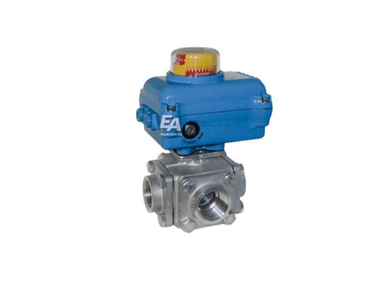 Кран шаровый-ZD, DN100, с приводом NE38 Ed./PTFEL-резьба, 230V 50Hz